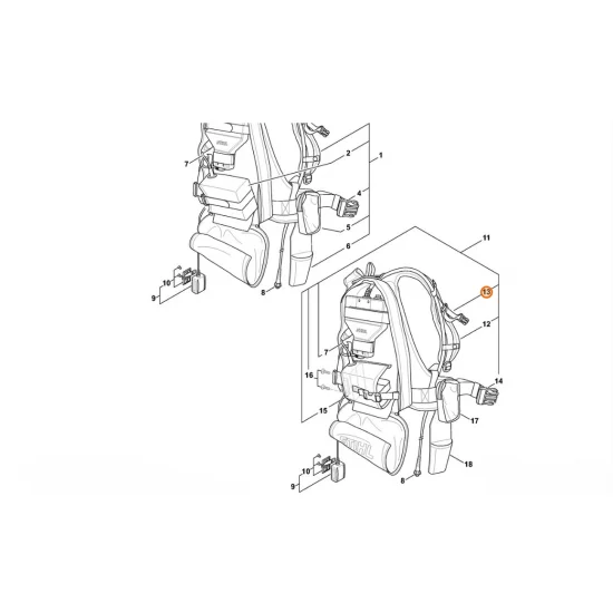 STIHL  Pas napierśnikowy 4861 790 7700